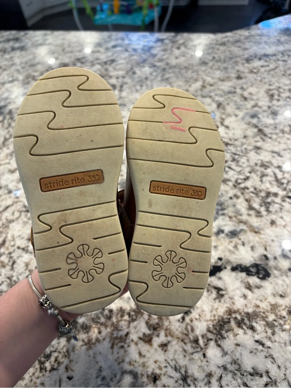 Stride Rite Tan Brown T-Strap Mary Jane Shoes for Kids - Picture 6 of 7